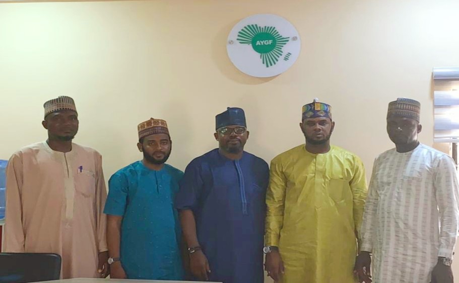 gombe Special assistant to Gombe state Governor, Mr. Kawu Garkuwa and officials from the state house of assembly to facilitate open communications with Gombe state on the BEDSA project at AYGF office